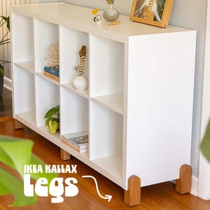 Solid Wood Legs for IKEA Kallax: Mid-Century Modern Furniture Upgrade