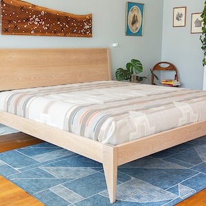 WILLARD BED FRAME in raw white oak