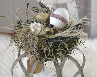 Spring decoration, nest, crown, wreath