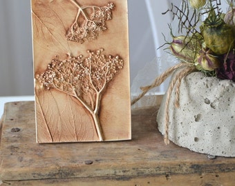 Ceramic relief, flowers