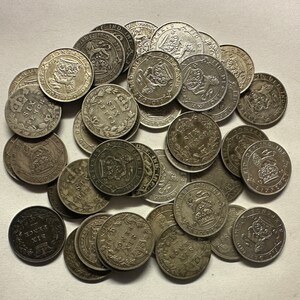 One Random British Pre-1920 Sterling Silver Sixpence Coin.