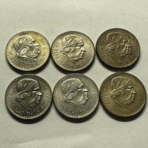 One Random AU Condition 1947-1948 Silver Mexico Un Peso