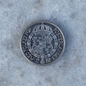 1939 Proof 2 Kronor Swedish Silver Coin