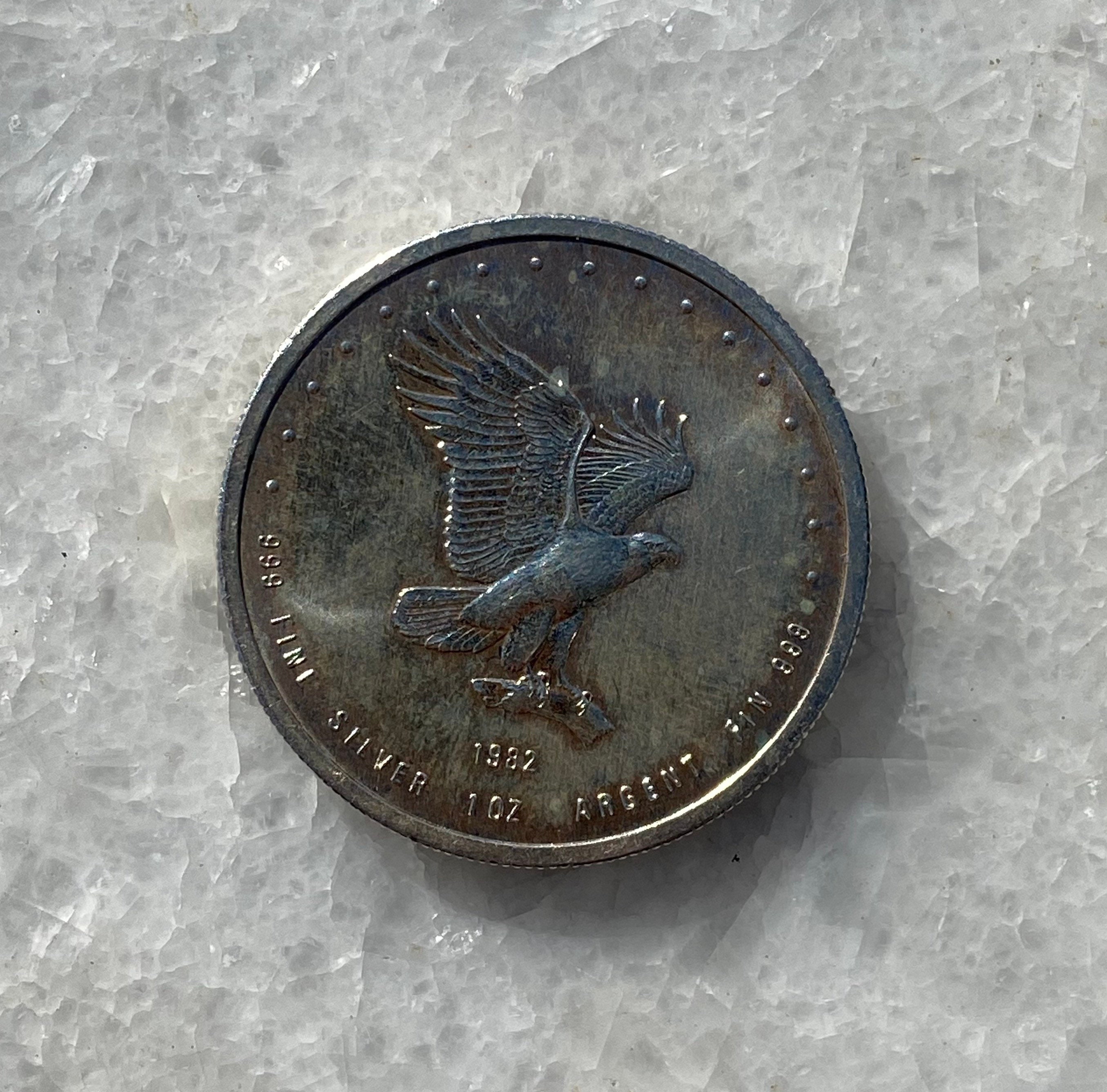 NEWMAN 繰出式 silver 925 純銀製 昭和レトロ 当時物 Monex 1 Troy Ounce Vintage .999 Silver Bullion Round (royal