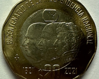 20 ペソ硬貨、メキシコ特別発行、メキシコ政府により貨幣化。 - Etsy 日本