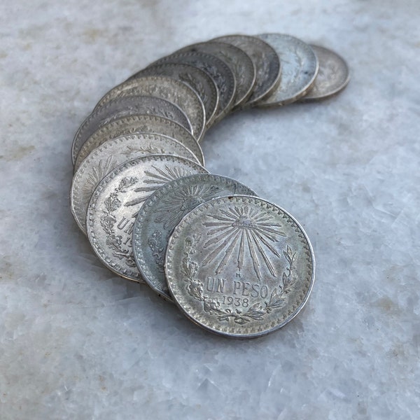 Cap And Rays Mexican 720 Silver Peso Random Dates