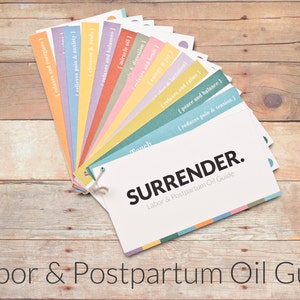 Essential Oil Guide Reference Cards For Labor and Postpartum
