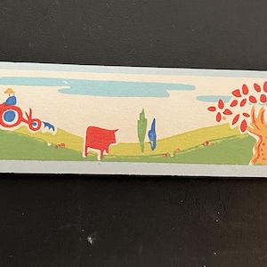 Vintage Roll Farm Wallpaper Border Retro Narrow Wall Paper Trim Unused Box Trimz