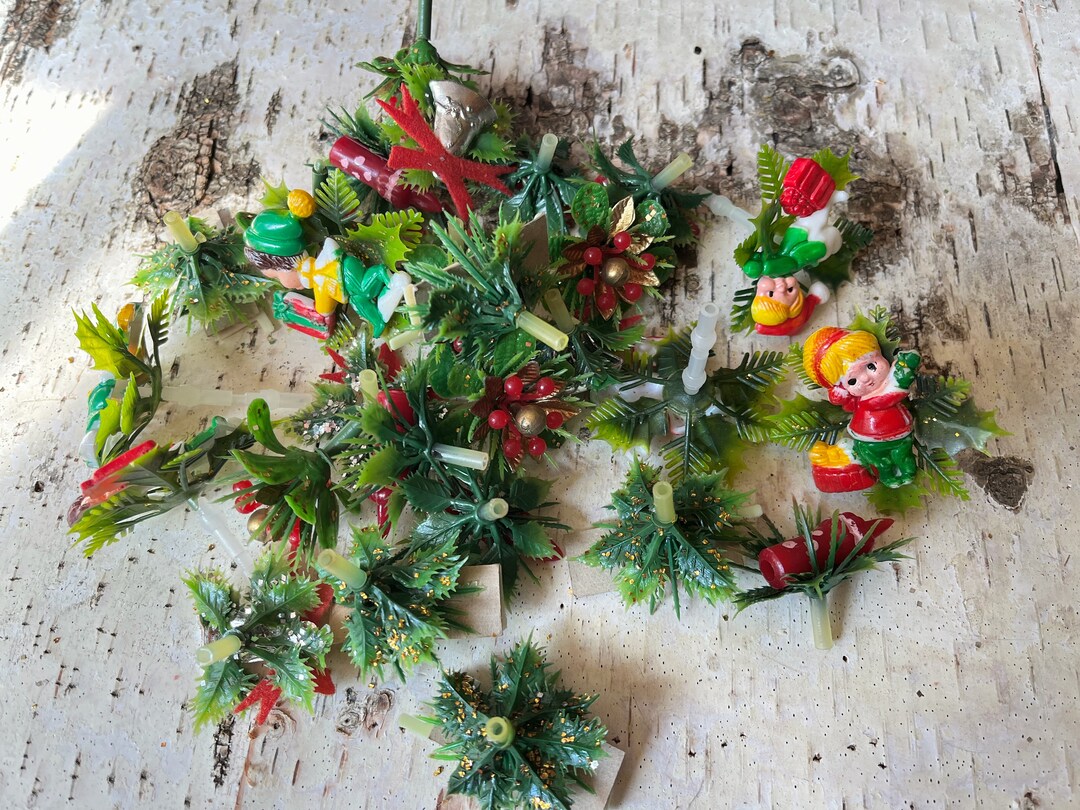 25 Vintage Christmas Craft Kitsch Lot Embellishments Etsy
