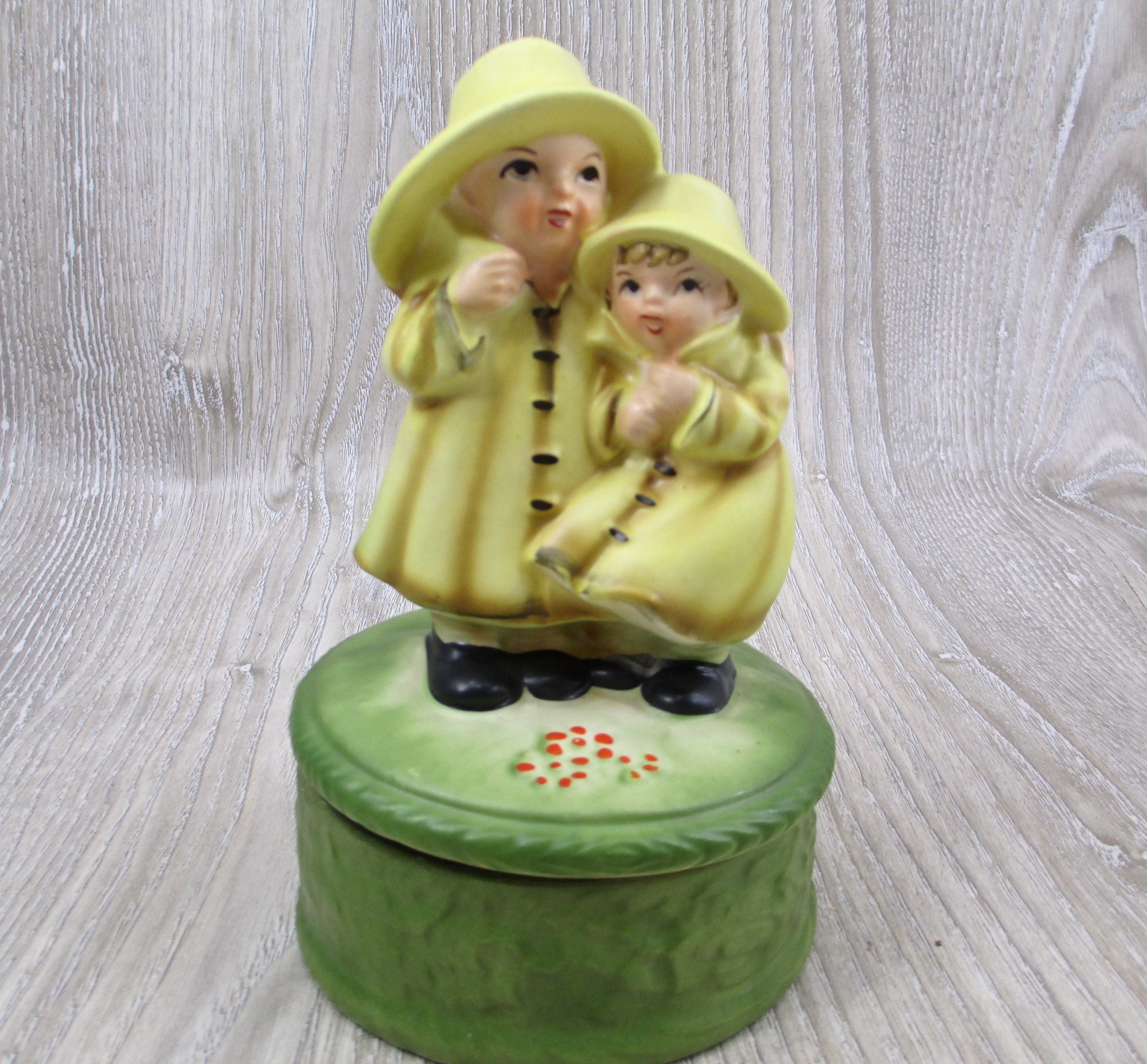 SALE Vintage Cute Ceramic Hummel Style Japan Music Box Kids Etsy