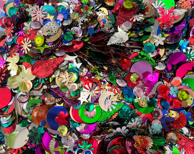 MYSTERY MIX Spangle Sequin Lot Retro New and Vintage Shapes Crafting ...