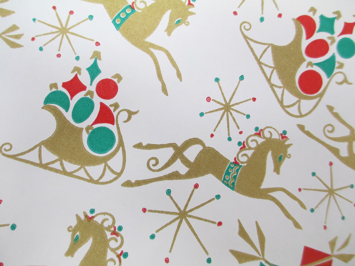 Horse Christmas Wrapping Paper 
