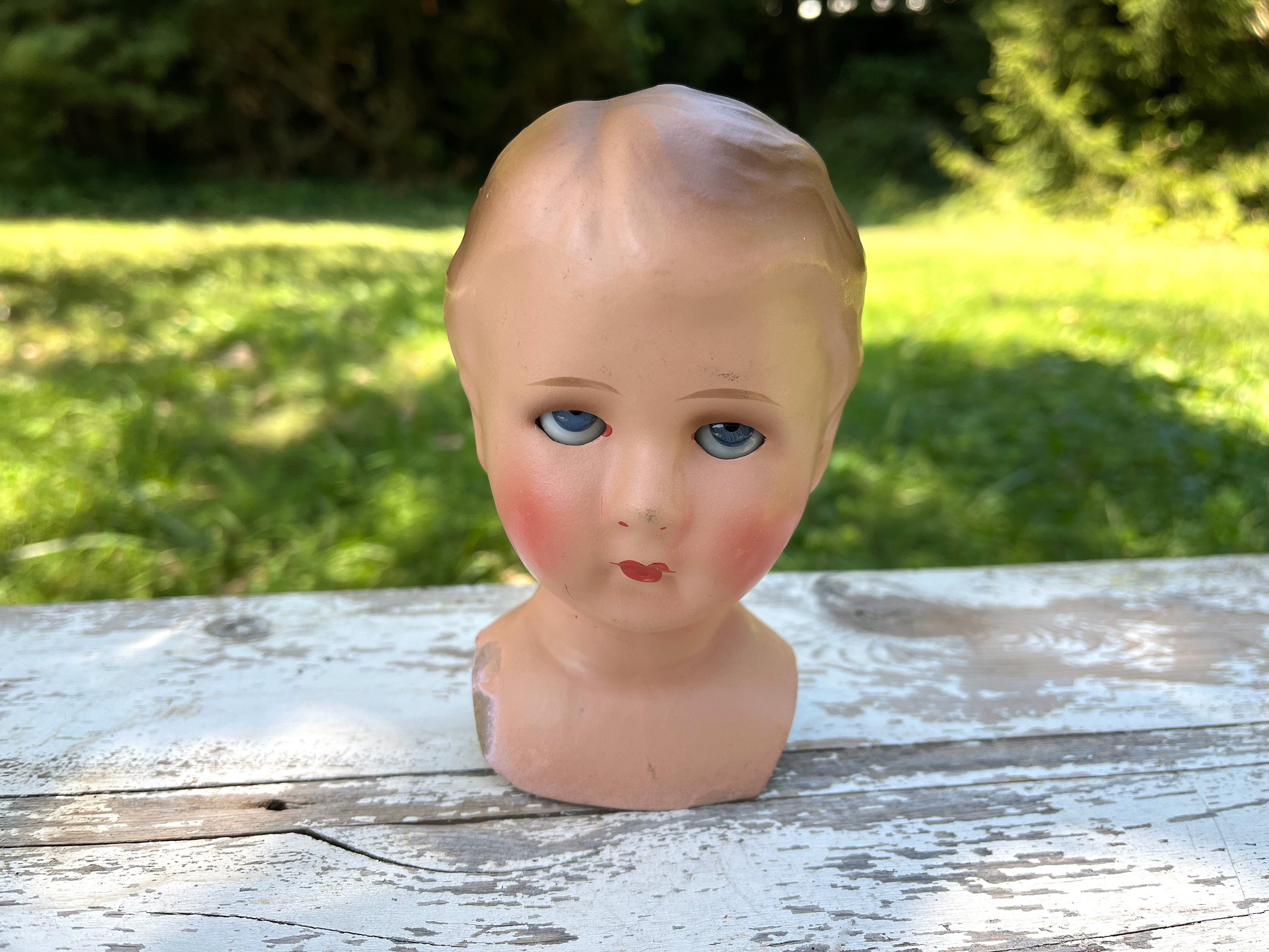 Antique Little Doll Bisque Head, Glass Eyes and Composition, Numbered 1770  at 1stDibs