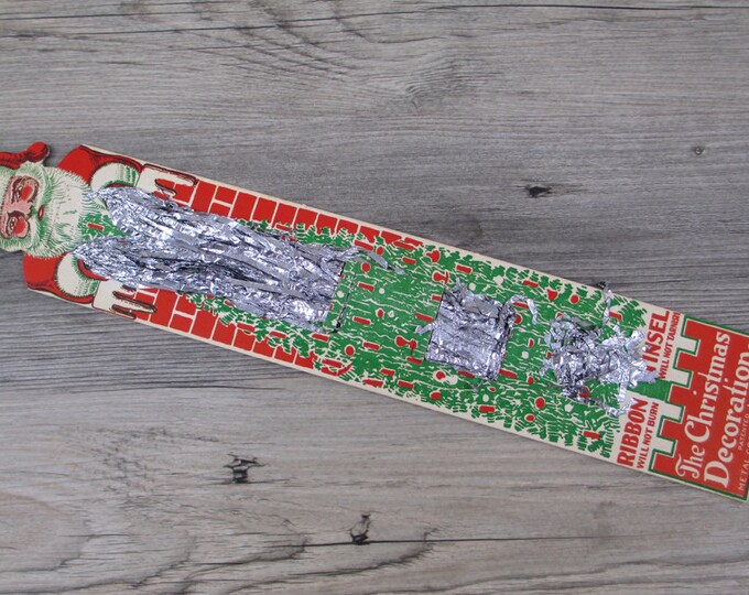 1920's Antique Lead Tinsel Icicles Card Vintage Santa Etsy