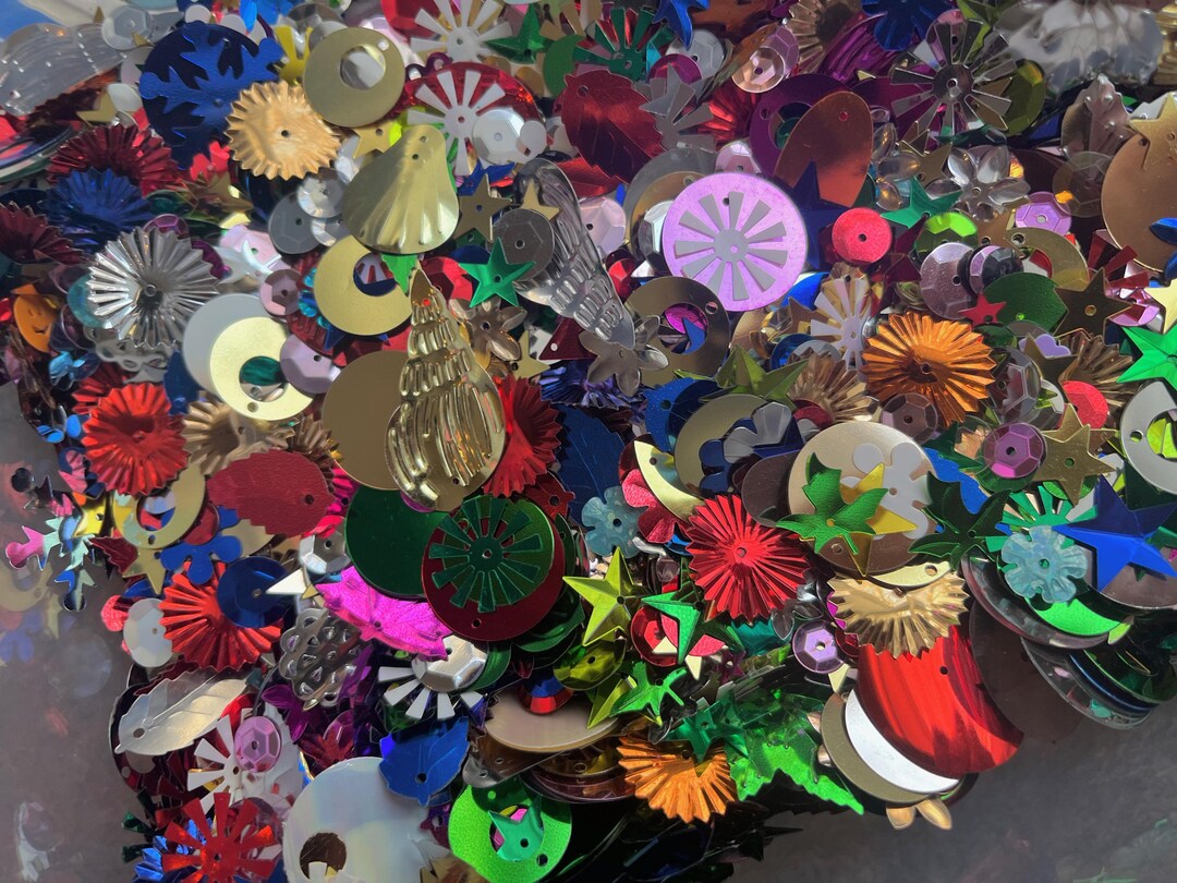 MYSTERY MIX Spangle Sequin Lot Retro New and Vintage Shapes Crafting ...