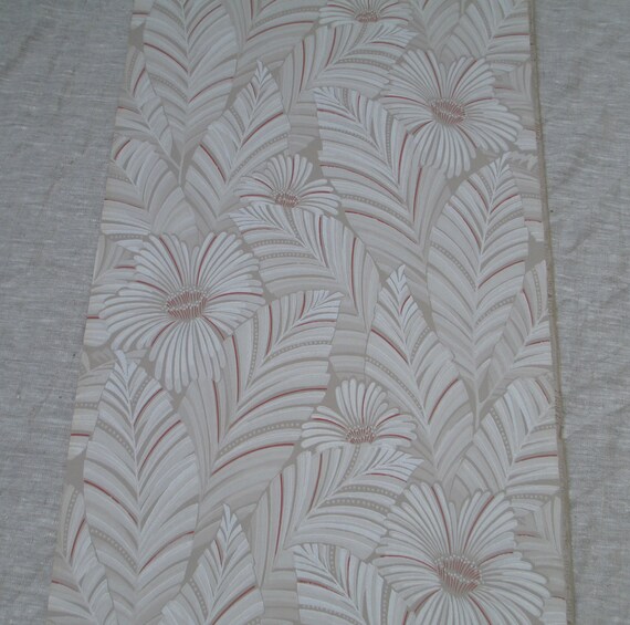 vintage art deco 1930s or 1940s wallpaper remnant burgundy etsy etsy