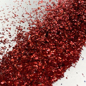 25 Vintage 1960s RED Glitter Packets Retro Flakes for Crafting or Repair Christmas Valentines Day Color Packet Lot Packages Craft