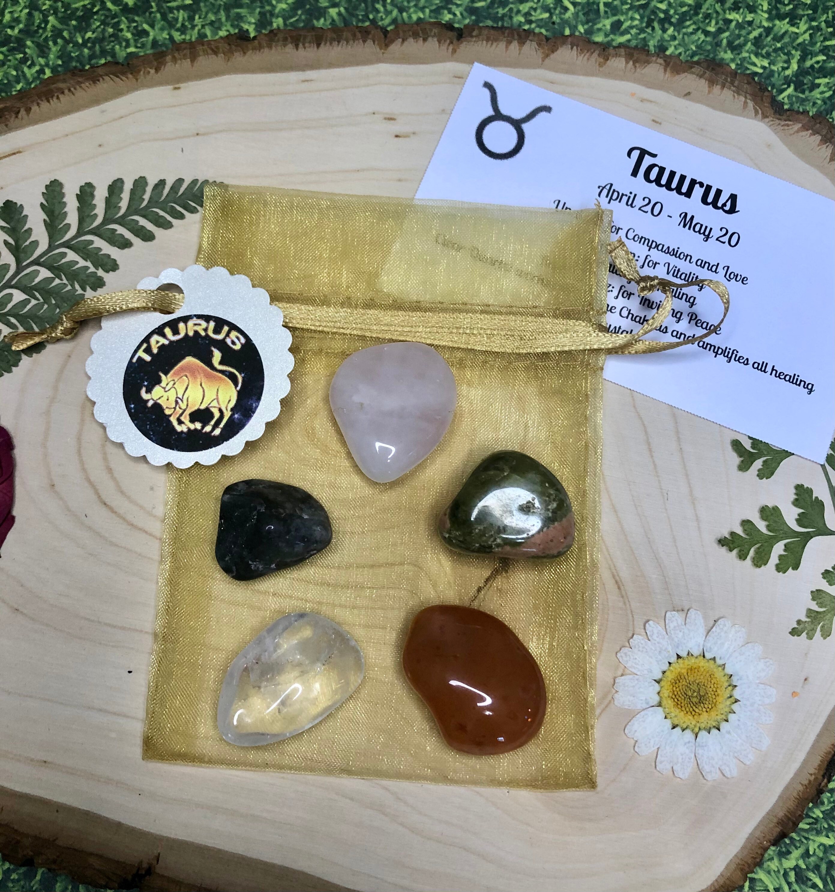 Taurus Crystals Set NEW Stones for Taurus Taurus Etsy