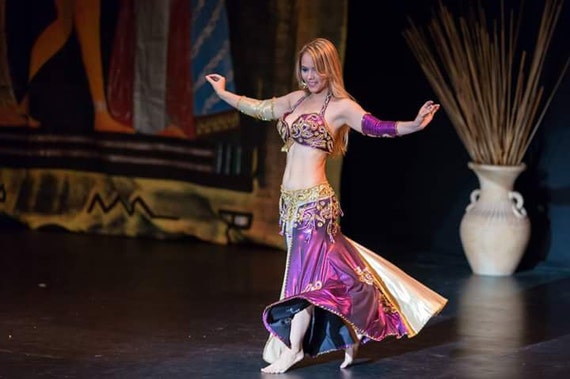 SEXY WOMEN ARAB Oriental Belly Dance Veil Bra Thong Pants Set