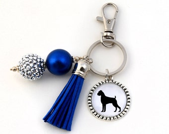Boxer Key Chain, Boxer Key Ring, Boxer Gifts, Boxer Lovers, Dog Lovers, Dog Lover Gifts, Dog Jewelry, Dog Key Chain, Boxer Rescue