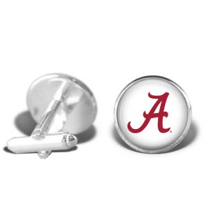 University of Alabama Cuff Links | Crimson Tide Cuff Links | Houndstooth Cuff Links | Alabama Gifts | Groomsmen Gifts | Officially Licensed