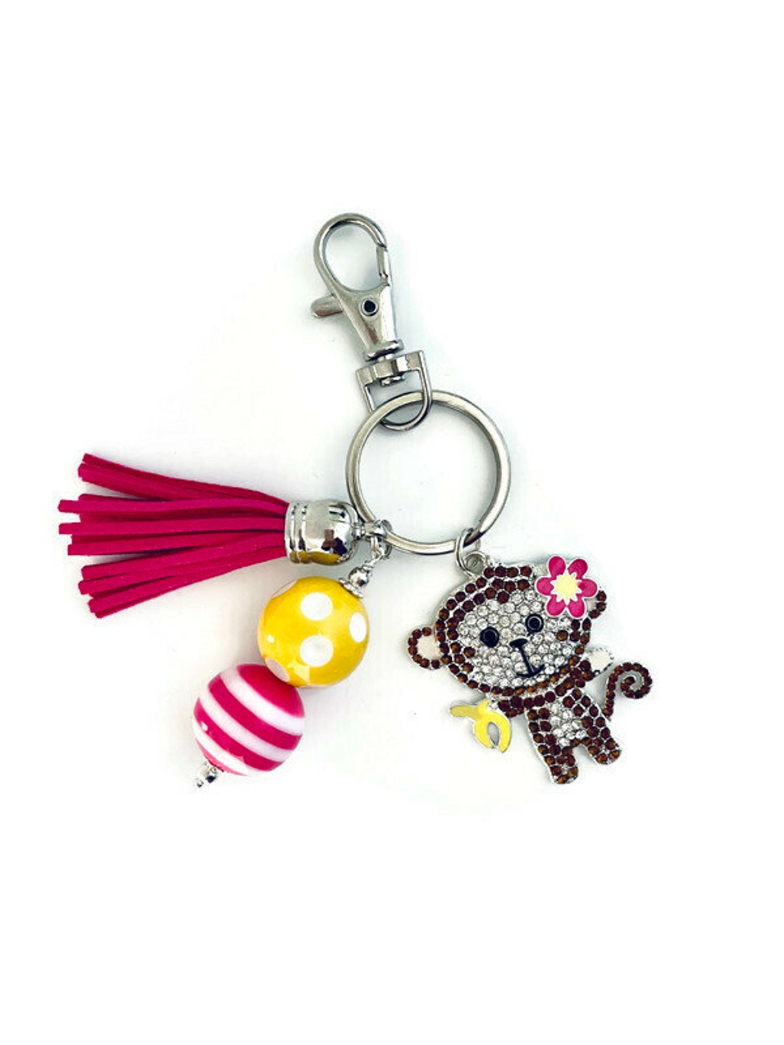 bag brand with monkey keychain