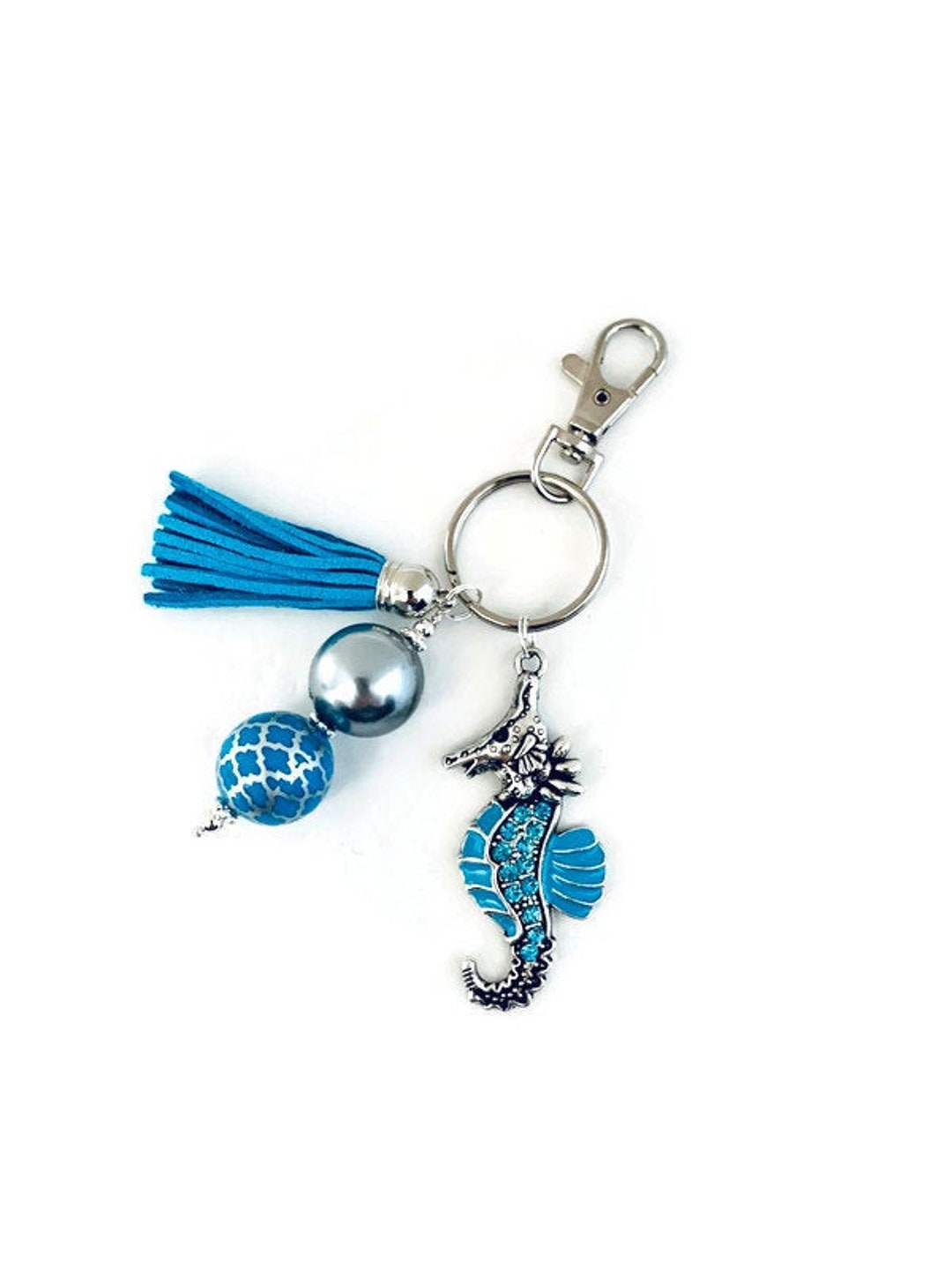 Seahorse Key Chain Beach Key Chain Beach Hostess Gift Etsy