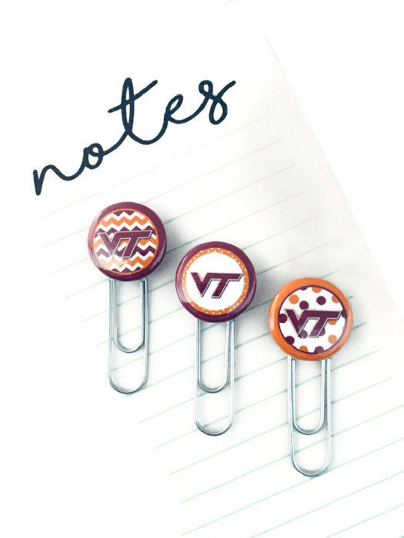 Virginia Tech Planner Clips Virginia Tech Bookmark Scripture Etsy