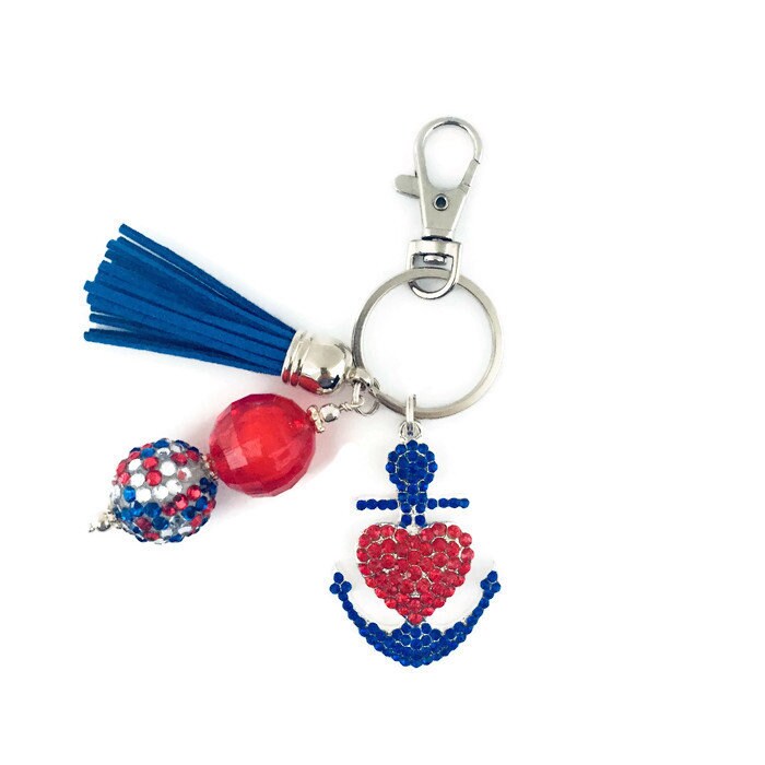 Anchor Key Chain Nautical Key Chain Beach House Gift Etsy