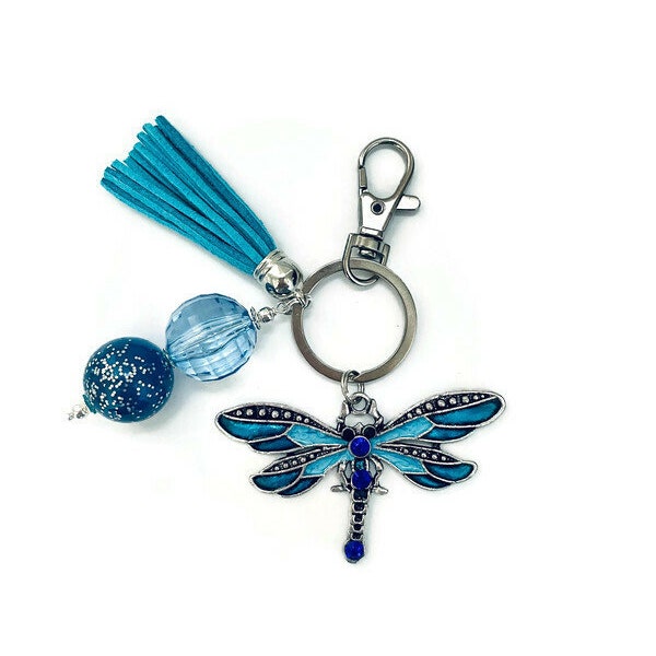 Dragonfly Key Chain | Dragonfly Gifts | Dragonfly Lovers | Dragonfly Purse Charm | Insect Key Chain | Dragongly Wings | Purse Charm