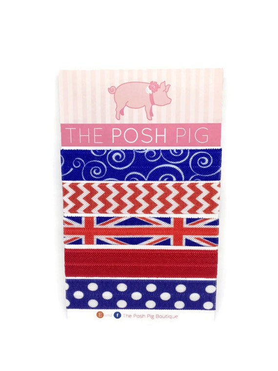 Union Jack Hair Ties Ponytail Holders British Gifts United Etsy