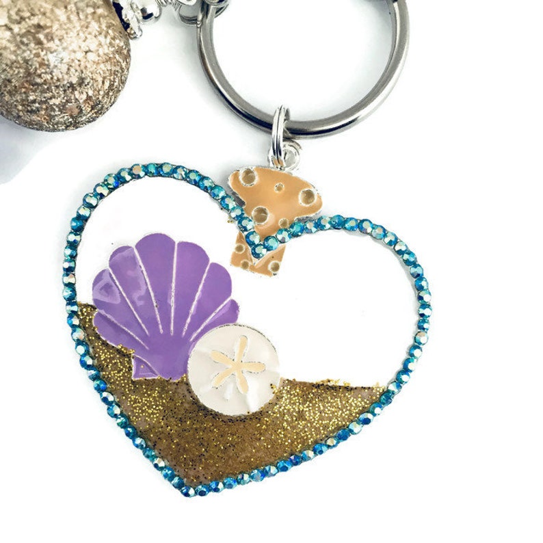 Beach Key Chain Beach House Gift Nautical Key Chain Beach Etsy