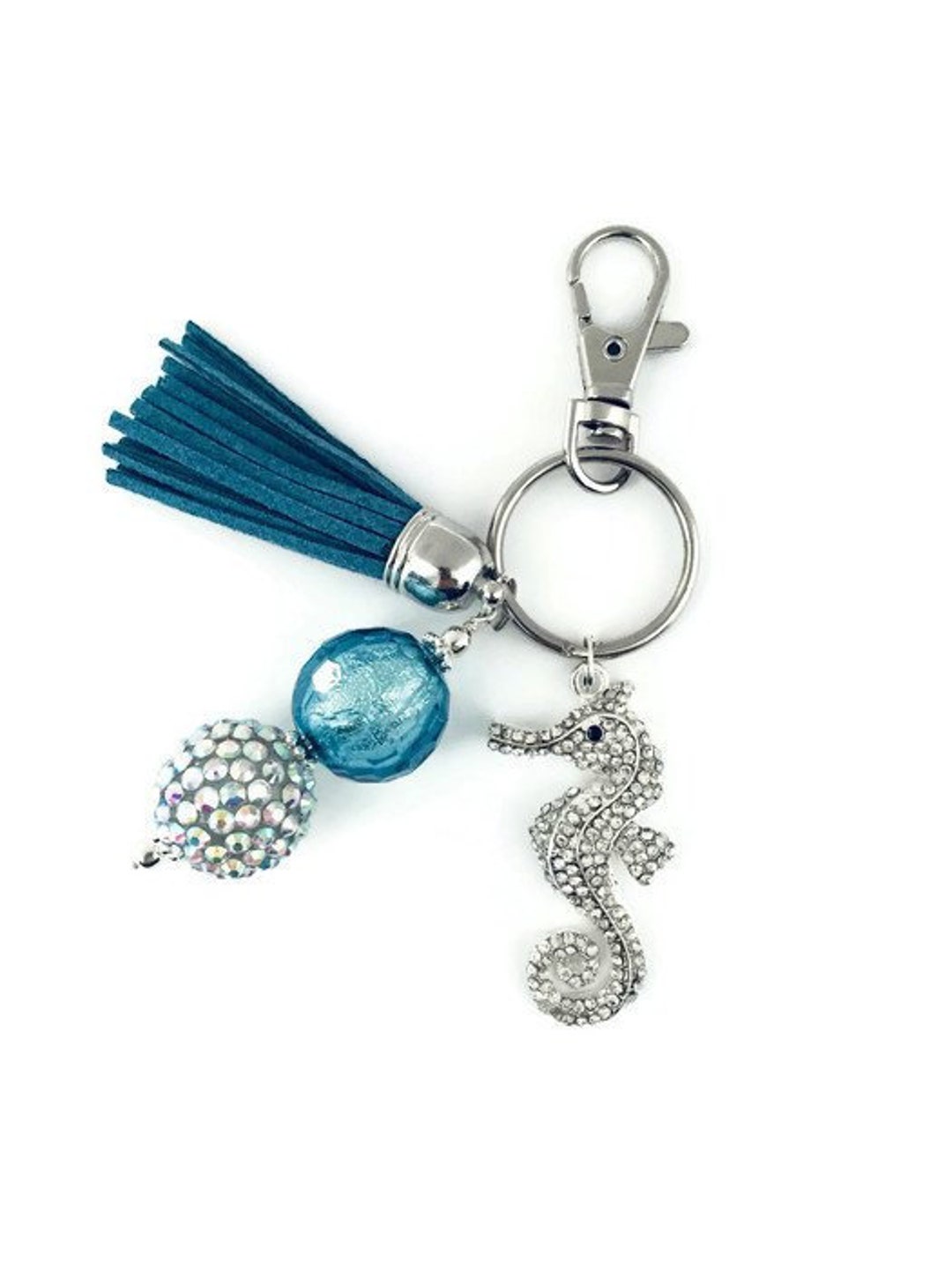Seahorse Key Chain Beach Key Chain Beach Hostess Gift Coastal Chic Accessory Nautical Gift Beach