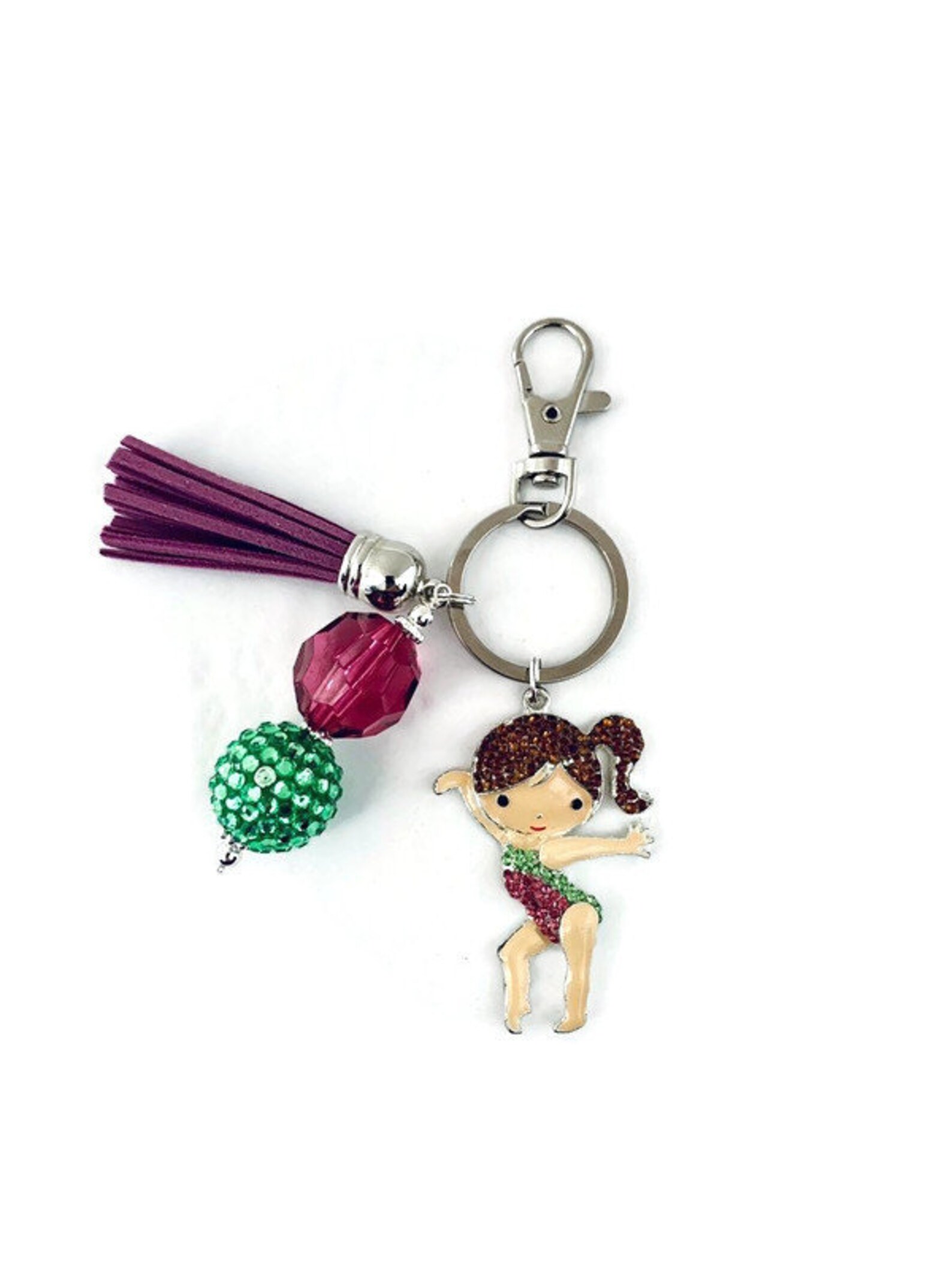 Gymnast Key Chain Gymnast Key Ring Gymnastics Key Chain Etsy