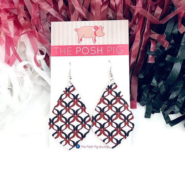 South Carolina Earrings | Game Day Earrings | Gamecock Earrings | USC Earrings | Statement Earrings | Maroon and Black Earrings