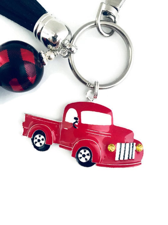 Red Truck Key Chain Vintage Truck Key Chain Retro Truck Key Chain Christmas Truck Key Chain Antique Truck Key Chain Pick Up Truck