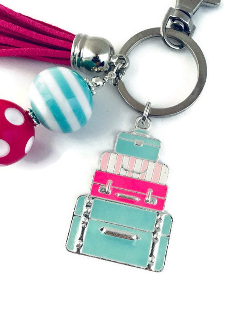 Luggage Key Chain Suitcase Key Chain Vintage Luggage Key Etsy