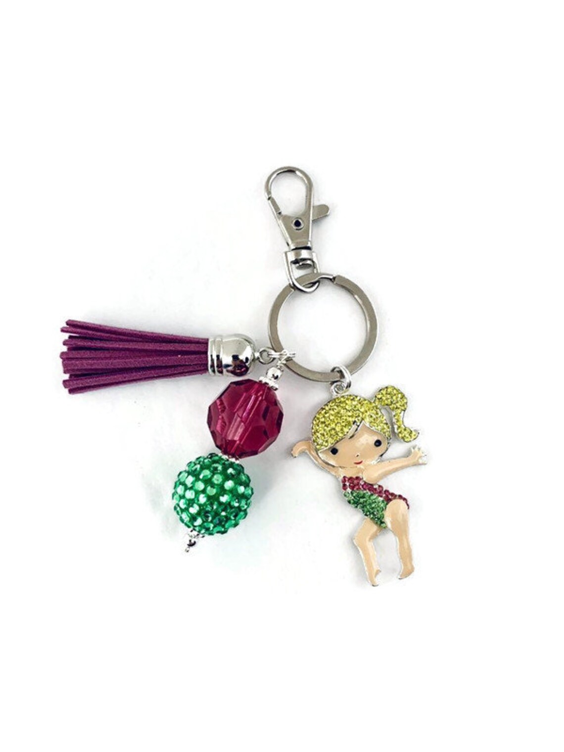 Gymnast Key Chain Gymnast Key Ring Gymnastics Key Chain Etsy