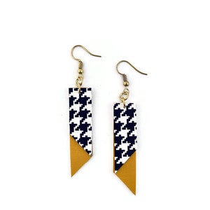 Black and Gold Earrings Black and Yellow Earrings Game Day Earrings Tassel Earrings Fringe Earrings Tailgate Earrings image 3