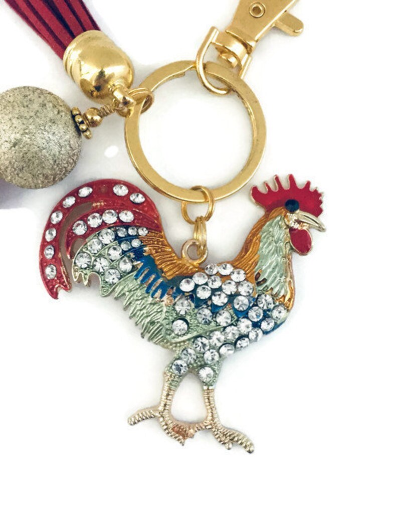 Rooster Key Chain Chicken Key Chain Rooster Gift Chicken Etsy