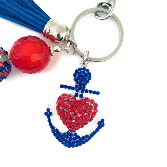 Anchor Key Chain Nautical Key Chain Beach House Gift Etsy