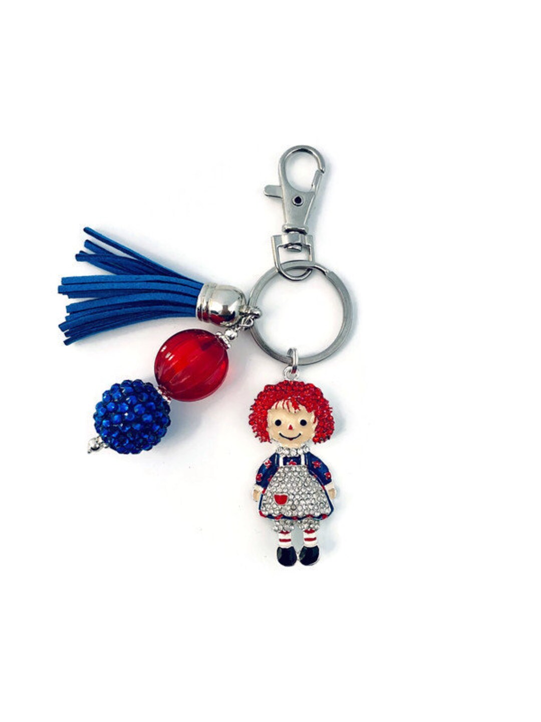 Raggedy Ann and Andy Key Chain, Vintage Toy Key Chain, Vintage Dolls