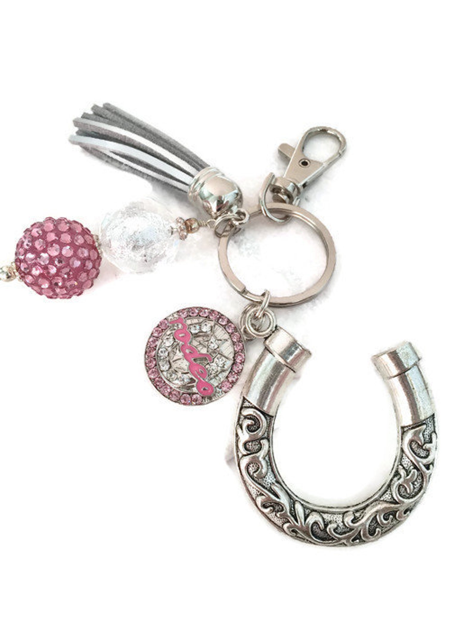 Horseshoe Key Chain Horseshoe Key Ring Cowgirl Rodeo Etsy