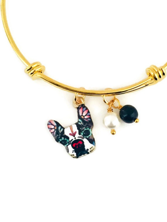 Alex and ani top french bulldog bracelet