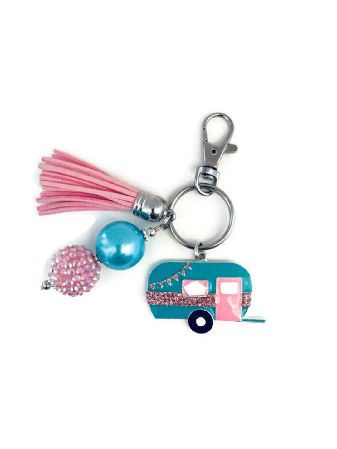 Camper Key Chain Retro Camper Key Chain Camper Camping Key Chain Tassel