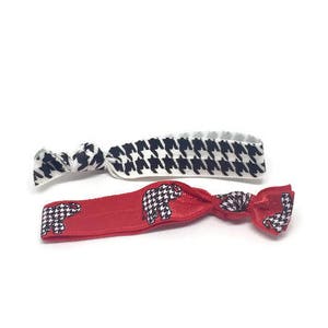 University of Alabama Hair Ties Alabama Hair Ties Alabama Gifts Crimson Tide Houndstooth Hair Ties Game Day Attire image 2