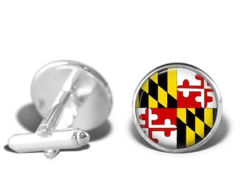 Maryland Cuff Links | Maryland Flag Cuff Links| Maryland Gifts | Groomsmen Gifts | Bridal Party Gifts | Maryland Gifts | Maryland Flag