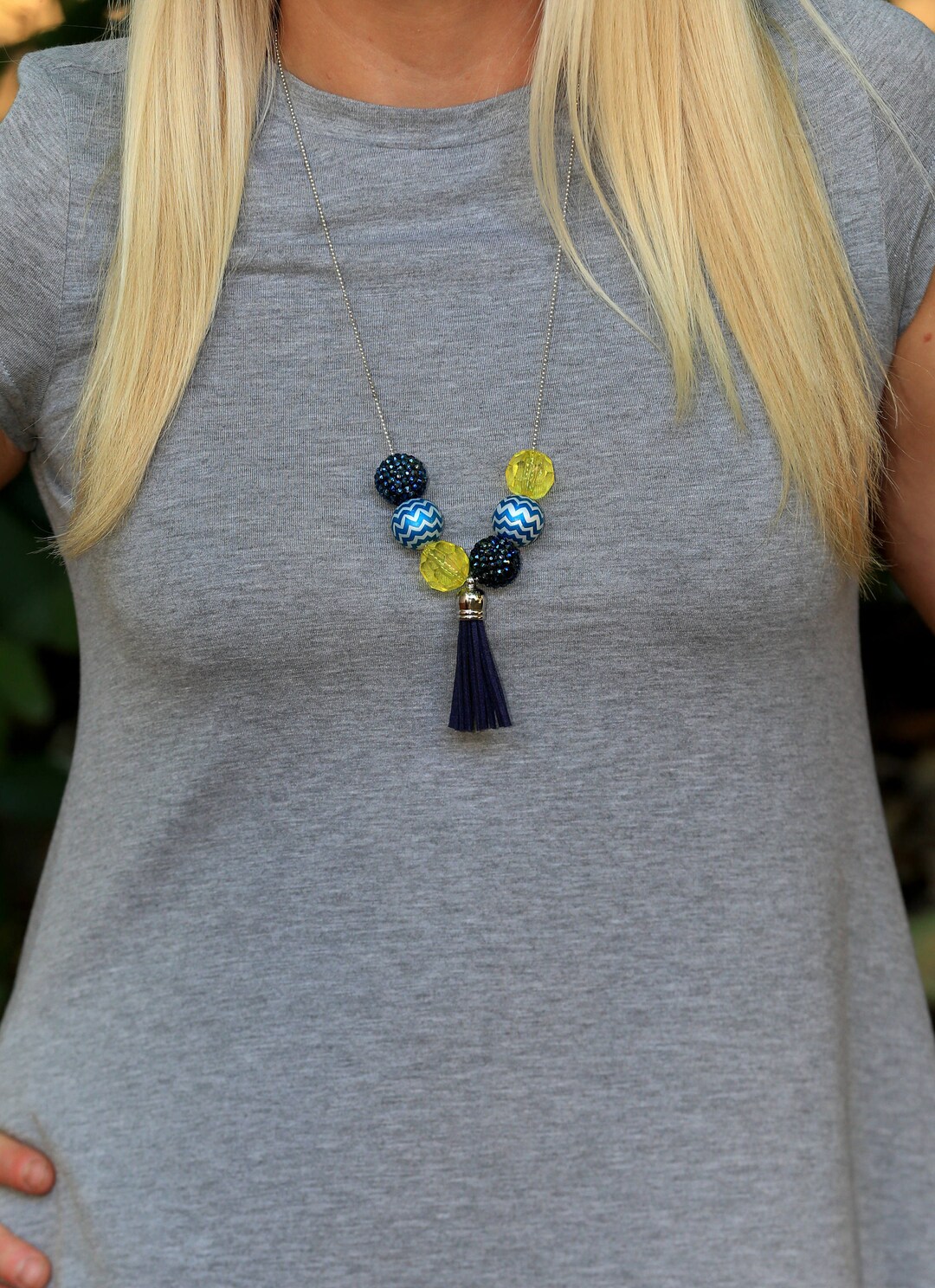 Game Day Necklace Teal Necklace Teal Jewelry Game Day Jewelry College