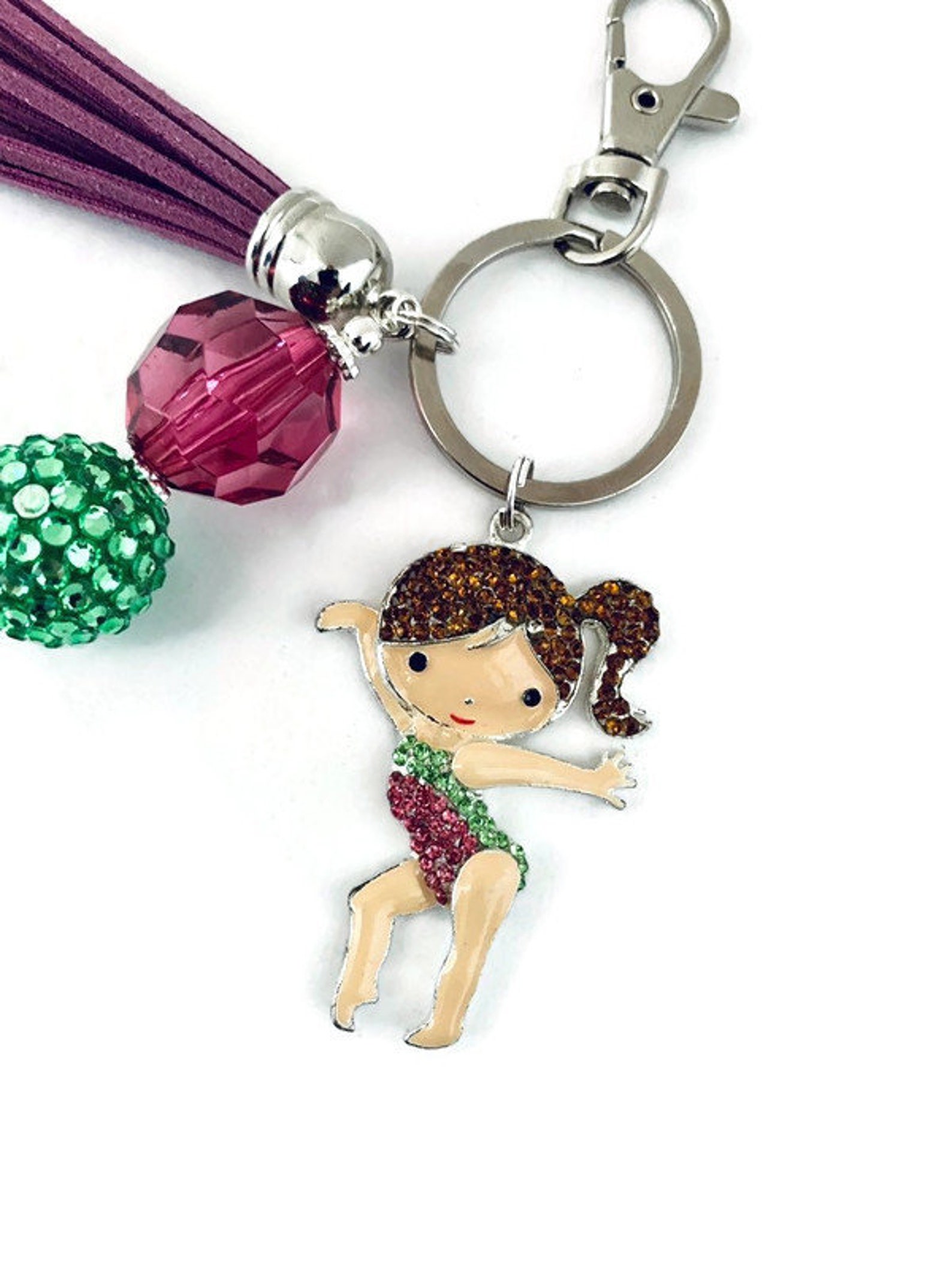Gymnast Key Chain Gymnast Key Ring Gymnastics Key Chain Etsy