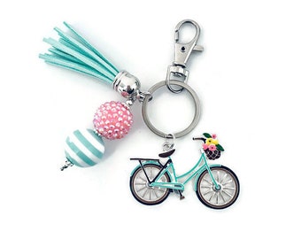 Bicycle Key Chain | Parisian Bicycle Key Chain | Bike Key Chain | Woman's Bicycle Key Chain | Bike Key Chain | Biking Key Chain | Bike Gifts